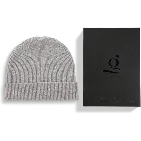 ⚡Women Grey 100% Pure Mongolian Cashmere Knit Hat Ultra Soft Winter Beanie - Picture 8 of 8